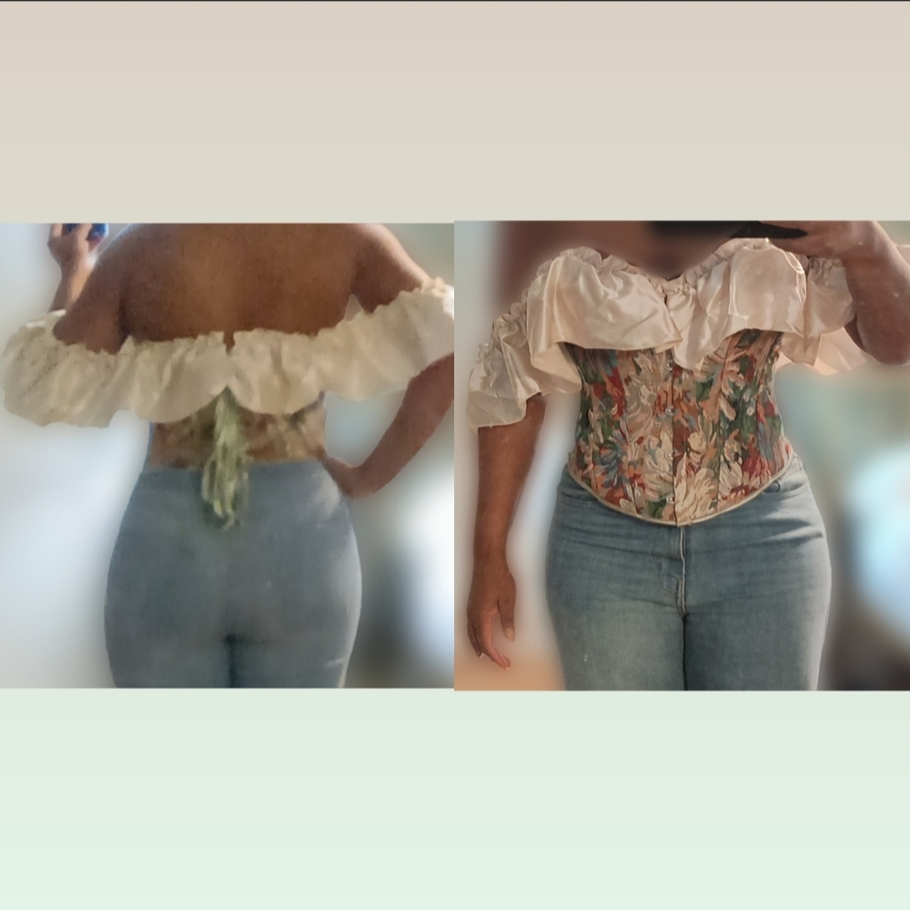 Floral Off-Shoulder Corset Top - Picture 4 of 4